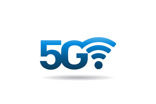 5G wifi network logo. Speed internet 5g concept. wifi symbol of speed 5g network.