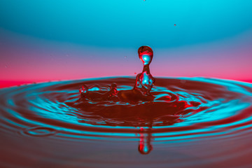 drop of water falling down in the water 