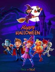 trick or treat halloween cartoon