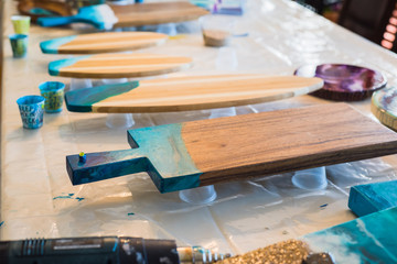 resin art ocean series and process