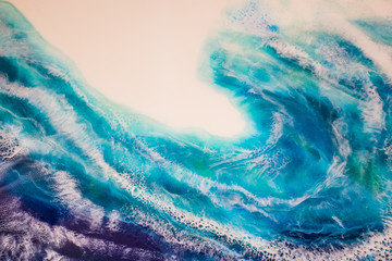 resin art ocean series and process