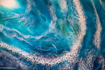 resin art ocean series and process