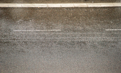 Fototapeta premium road very wet from the rain