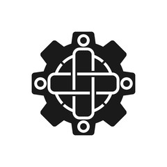 Commitment Teamwork Together Business Black Logo Illustration Vector