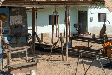 rustic metal workshop