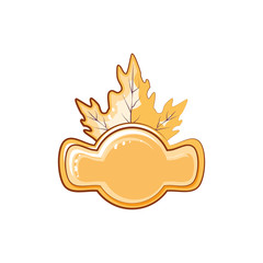 golden seal with leaf maple