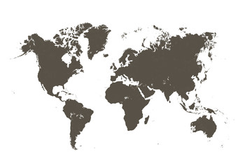 Fototapeta premium brown map of the world