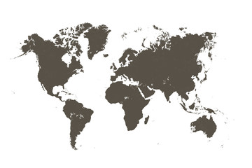 Obraz premium brown map of the world