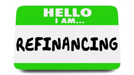 Refinancing New Loan Mortgage Banking Nametag 3d Animation