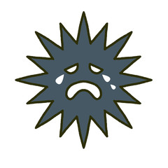 泣くウイルス　イラスト