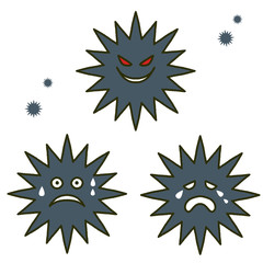 凶悪なウイルス　イラストセット