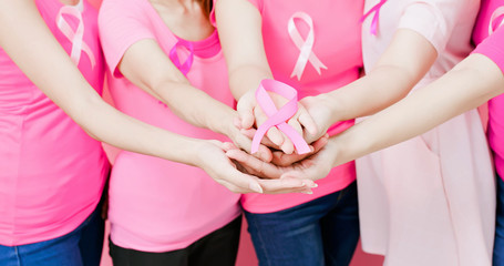 women with breast cancer prevention - obrazy, fototapety, plakaty