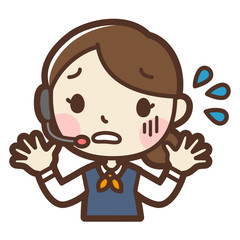 オペレーターの女性　動揺