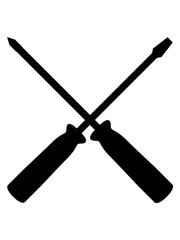 silhouette schraubenschlüssel kreuz werkzeug bauen schraubenzieher mechaniker handwerker schrauben ziehen drehen basteln auto clipart design cool design