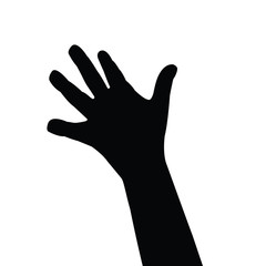 a hand silhouette vector