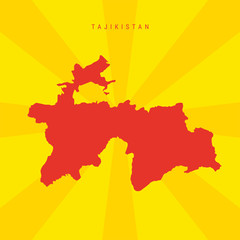 Fototapeta premium Tajikistan Vector Map