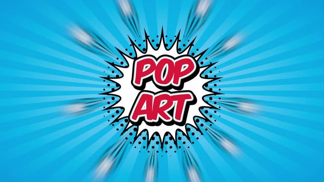 explosion pop art style animation