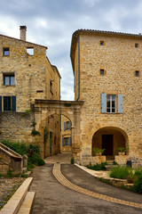 Typical South France Stone Walled Housing At Barjca Occitanie France
