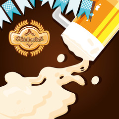 oktoberfest celebration day with beer jar