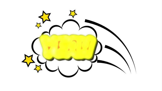 explosion with yeah word pop art style animation