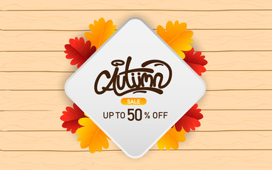 Autumn Sale Banner Discount Background
