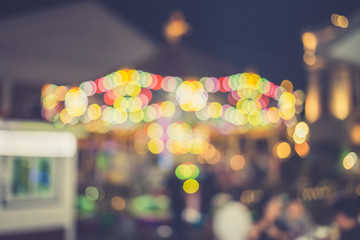 blur of light at carnival festival night market