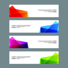 Naklejka premium Vector Abstract design banner web template
