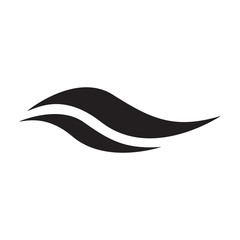 waves icon logo vector design template