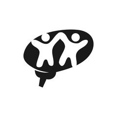 Commitment Teamwork Together Business Black Logo Illustration Vector