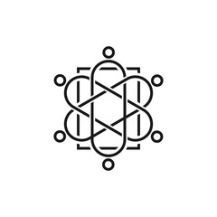 Commitment Teamwork Together Business Black Logo Illustration Vector