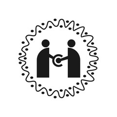 Commitment Teamwork Together Business Black Logo Illustration Vector