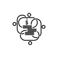 Commitment Teamwork Together Business Black Logo Illustration Vector