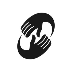 Commitment Teamwork Together Business Black Logo Illustration Vector