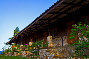 Old office and wood used do in ore mine