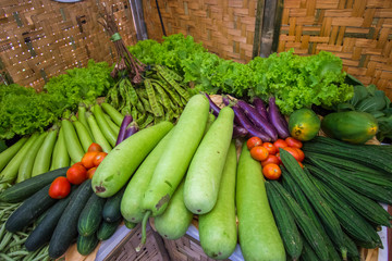 Assortment of fresh vegetables and fruits. diet, green