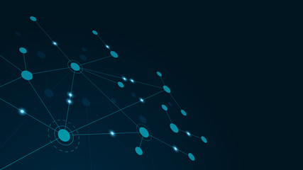 Abstract geometric Circuit connect lines and dots.Simple technology graphic background.Illustration Vector design Network technology and Connection concept.