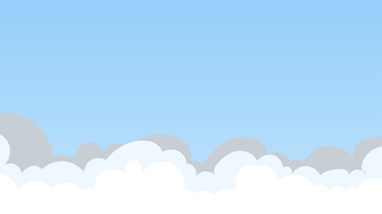 Landscape blue sky and white clouds on sunny day.Sky and cloud background.cartoon sky concetp.Vector illustration