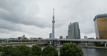 Tokyo skytree in asakusa district
