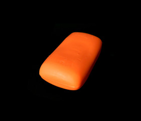 soap isolated on black background