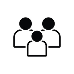 Black solid icon for family 