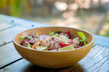 fresh salad in a bowl