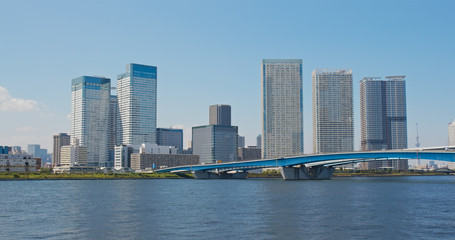 Obraz premium Odaiba district in Tokyo city