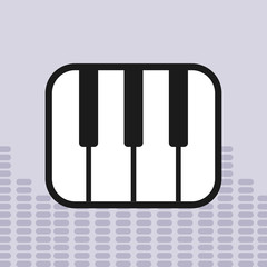 banner with piano keys instrumental music