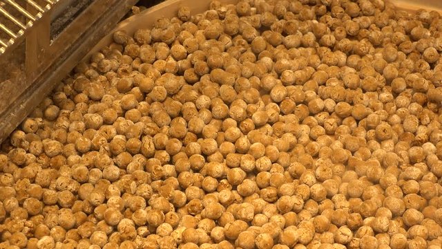 View of making TAPIOCA BALLS. It is for Taiwanese traditional drink, &ldquo;BUBBLE TEA (also known as pearl milk tea, bubble milk tea, or boba)&rdquo;.