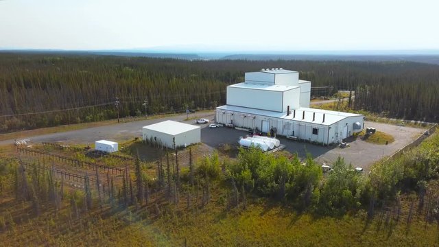 High Frequency Active Auroral Research Program Facility in remote landscape of Alaka 4k