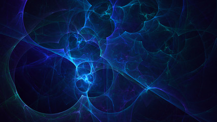 3D rendering multicolored abstract fractal on black background