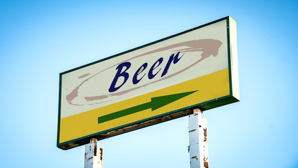 Street Sign to Beer