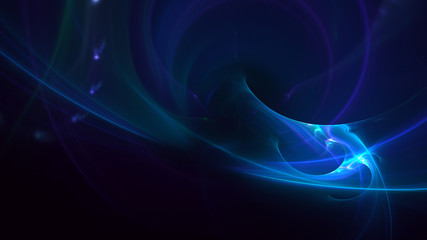 3D rendering multicolored abstract fractal on black background