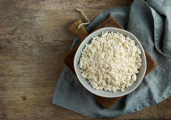 bowl of cottage cheese