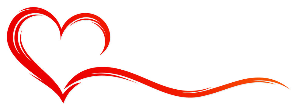 Naklejki The stylized symbol with red heart.